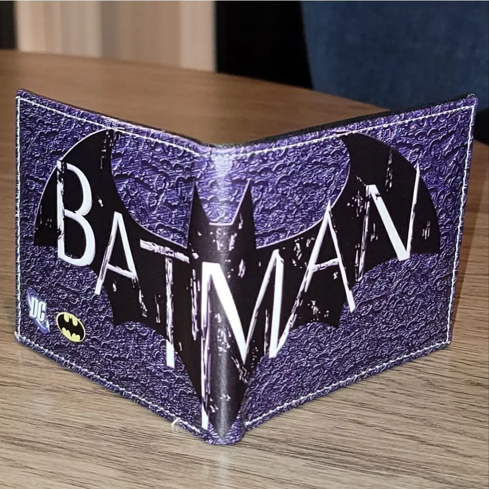 New DC Comics Batman Bifold Wallet Card Slots Zipper Money Compartment